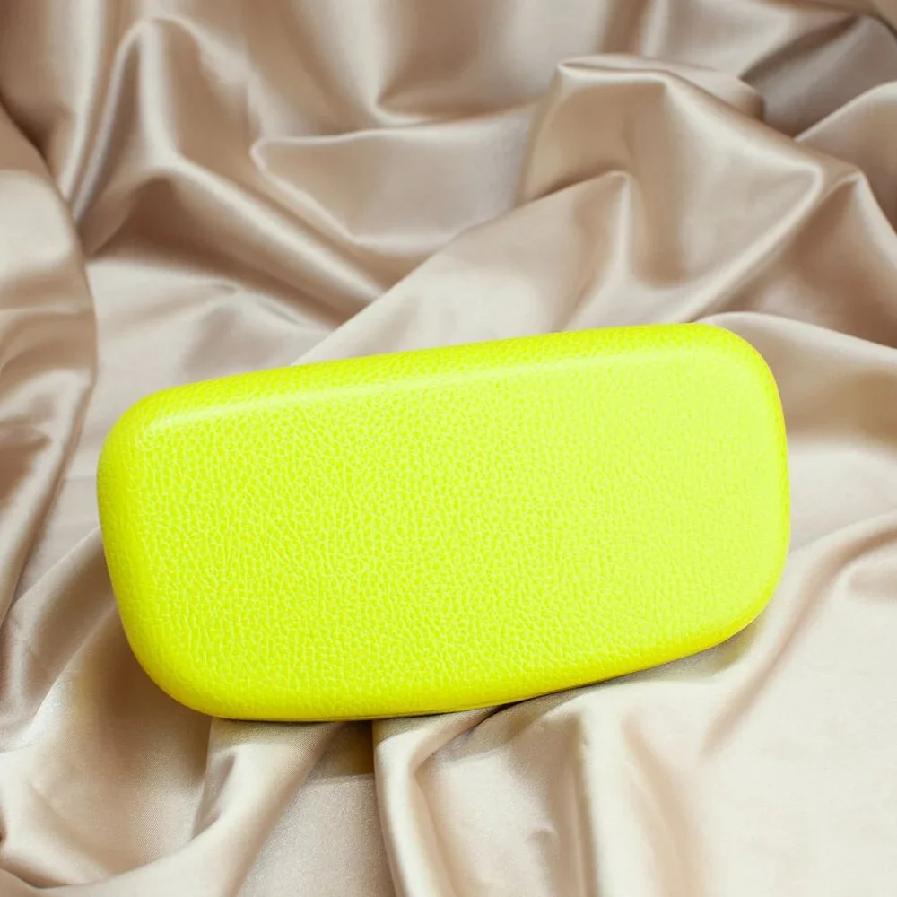 Emilio Pucci Neon Yellow Hard Sunglass Case Pop Summer Color EUC